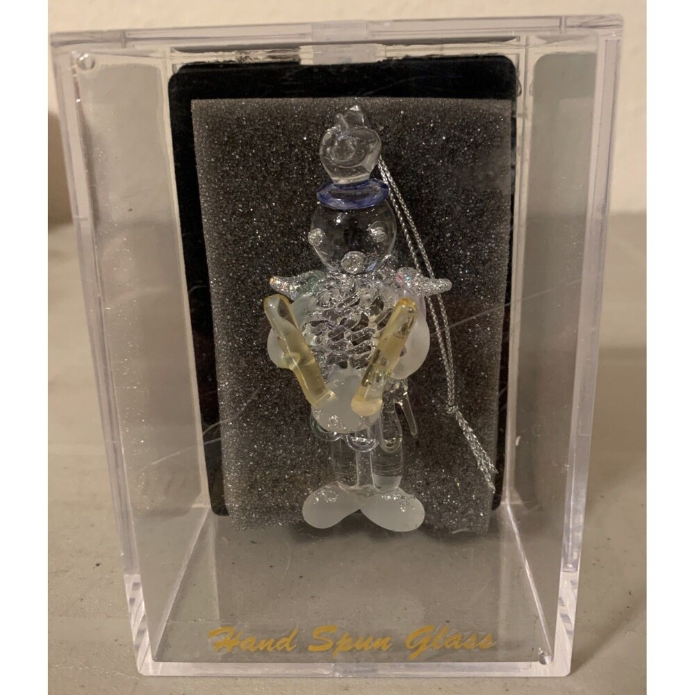 Vintage Spun Glass Drummer Boy Ornament Christmas